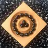 Cuentas Sueltas de Raíz de Bodhi con Patrón de Flores Rosas, Calabazas Pequeñas Talladas, Cuentas Semi-Terminadas, Accesorios para Joyería DIY, Cuentas de Oración Budista al por Mayor