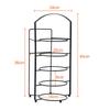 Estante de preparación de cocina portátil sin perforaciones de cinco capas, artefacto de almacenamiento para el hogar, plato de servir extraíble montado en la pared