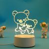 Luz Noturna 3D para Cabeceira de Quarto Presente Personalizado com Logo Presente Atacado Lâmpada de Mesa USB Dia dos Namorados Personalização Criativa