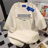 Camiseta de Manga Corta de Algodón Puro de Peso Pesado Estilo Coreano para Viajes Diarios para Hombres y Mujeres Verano Holgada de Media Manga Longitud Media Versátil Cuello Redondo Top ins