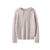 Suéter de Cachemira para Mujer 100% Cachemira Pura Otoño e Invierno Nuevo Suéter con Capucha Manga Larga Jersey Suéter de Punto Abrigo