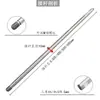 Biela extendida, taladro manual, portabrocas de tres mordazas, adaptador de 6 mm, vástago triangular roscado M10, varilla de extensión para taladrado