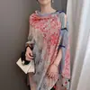 Estilo Étnico Proteção Solar de Viagem Chapéu de Sol Fivela de Disco Pulôver Capa Blusa Cardigan Feminino Estilo Chinês Lenço Cachecol Franja Pendurada Fino