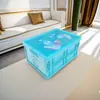 Escritorio plegable transparente con tapa Coolomi Yugui, caja de almacenamiento para perros, caja de almacenamiento para juguetes, libros y bocadillos para estudiantes