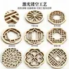 Nueva Celosía de Ventana China Pie de Madera Hueco Flor de Ventana Corte Láser Pie Redondo Colgante Decorativo Redondo Artesanía Venta al por Mayor Transfronteriza