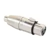 Adaptador de audio RCA hembra a Canon hembra de aleación de zinc transfronterizo para mezclador de micrófono balanceado a desbalanceado
