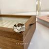 Anillo Croissant de Diamantes de Plata Esterlina S925 para Mujer, Diseño Nicho con un Toque de Alta Gama, Anillo de Dedo Índice Único Abierto en Espiral