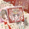 Serie Xinmo Huatangchun de Accesorios para el Cabello, Pegatinas de Juego de Paisaje, Pasadores de Estilo Antiguo, Materiales para Diario DIY de Niña Linda