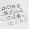 Popular Joyería de Moda Transfronteriza Europea y Americana Metal Geométrico Abierto Anillo Ajustable Conjunto de Accesorios Anillo Pulsera para Mujeres