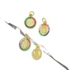 Nuevos Accesorios Religiosos DIY Cobre Microincrustación Accesorios Versátiles para Mujer Pendientes Pulsera Collar Colgante