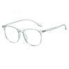Gafas universitarias pequeñas frescas con luz anti-azul, gafas planas antirradiación, gafas con montura TR90 para miopía 30052