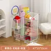 Cesta de Almacenamiento para Esterilla de Yoga, Estante de Almacenamiento para Equipo de Fitness en Casa con Ruedas, Estante de Almacenamiento tipo Sandwich para Baloncesto y Bádminton