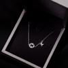 Bajo el Baniano Plata S925 Letra Inglesa Redonda Marca Diamante Pulsera para Mujer Exquisita Cadena Delgada Diseño Nicho Joyería de Mano Regalo