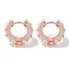 Pendientes de Aro de Nueva Llegada Europeos y Americanos Llenos de Circonita BlingBling Pendientes Hip Hop para Hombres y Mujeres Joyería de Oro Australia