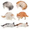 Conjunto de 6 Peças de Estatuetas de Gato Coleção Realista de Figuras de Gato em PVC Gatos Fofos Dormindo e Brincalhões incluindo Persas Garfield e Gatos Malhados para Crianças Educ