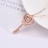 Suministro Directo de Fábrica de Collar de Acero de Titanio con Llave Inteligente en Forma de Corazón de Diamante Natural, Collar en Forma de Corazón Latiente para Mujeres, Romántico