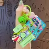 Llavero Polaroid Auténtico de Dibujos Animados Shin-Chan Colgante para Mochila Escolar Llavero para Bolsa de Pareja Pequeño Regalo