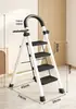 Escalera de Pasos Plegable, Escalera de Tijera Multifuncional de Alta Resistencia para el Hogar, Acceso a Trabajos de Bricolaje en Interiores