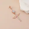 En stock Nuevo Producto Joyería para Piercing Corporal Humano Anillo para Ombligo Cruz Alas de Ángel Clavo para Ombligo Diamante Hebilla para Ombligo Punk