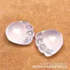 Lichia de Gelo Branco Ágata Congelada Pata de Gato Pingente Pequeno DIY Atacado Pingente de Pata de Gato Ágata Natural Pura Feito à Mão