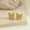 2025 Nuevo Popular Set de Oro de 18 Quilates Trébol de Cuatro Hojas Acero de Titanio Collar Cadena para Clavícula de Mujer Decoración Tendencia que No se Desvanece