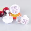 Yun Maple 3 Peças molde de primavera de hortênsia conjunto de moldes de relevo para biscoito ferramentas DIY para bolo de açúcar