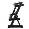 Estante para mancuernas para gimnasio, estante de exhibición y almacenamiento de mancuernas, juego de 10 pares, soporte de mancuernas de tres niveles para el hogar de hombres
