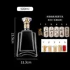 Nuevas Botellas de Licor en Stock, Botellas de Licor Extranjero, Botellas de Vino Transparentes de Cristal Transparente, Botellas de Vidrio Selladas de Alta Gama, Envases de Licor de 500 ml
