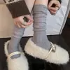 Calcetines de merlot hasta la pantorrilla calcetines de cachemira ajustados calcetines holgados de otoño e invierno para botas calcetines largos cálidos calcetines para botas cortas