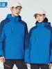 Conjunto de Jaqueta de Inverno Três em Um Masculina e Feminina, Destacável, À Prova de Vento, Impermeável, Quente, Adequado para Esqui e Trabalho, Resistente ao Frio