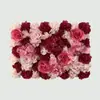 Fondo de Pared de Flores Artificiales Arreglo Floral para Fondo de Transmisión en Vivo de Influencer Hortensia Rosa Arreglo de Flores de Plástico para Sala de Transmisión en Vivo