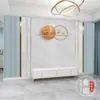 Mural de Parede Decorativo Minimalista para Fundo de TV Novo Modelo 2024 Papel de Parede Decorativo de Grade 3D Adesivo de Parede Cobertura de Parede para Sala de Estar Papel de Parede