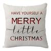 Amazon Venta Caliente Navidad Nuevo Alce Cuadros Pino Coche Sofá Funda de Cojín Lino Funda de Almohada Venta al por Mayor