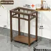 Mesa de Chá para Uso Doméstico, Mesa de Chá Pequena, Aparador, Bar de Chá em Madeira Maciça, Mesa de Chá com Chaleira Integrada e Suporte para Balde de Água