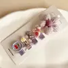 Pasador de Tela Estilo Coreano Cuadros Flores para Niños, Lindo Accesorio para el Cabello de Dibujos Animados para Niñas, Pinza Lateral, Pinza para Flequillo, Adorno para el Cabello