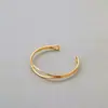 Pulsera de anillo de Mobius para mujer, ola simple, pulsera versátil, celebridad de Internet, Mori, abierta, color electrochapado, protección de color, oro de 18 quilates