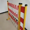 Valla telescópica de fibra de vidrio, valla móvil retráctil de tubo redondo, barandilla de aislamiento plegable de acero inoxidable con advertencia de seguridad aislada