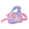 Nova Bolsa Transversal de Unicórnio para Crianças Moda Europeia e Americana Bolsa de Ombro Pequena Bolsa de Mão Fofa Bolsa de Unicórnio