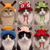 Gorro Lindo y Divertido para Mascota Disfraz de Gato Accesorio para la Cabeza Accesorios para Perro Collar Adornos Tejidos Nuevos 2026