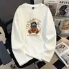 Camiseta de Manga Longa Bestseller do Armazém Trovão Masculina Primavera Outono Solta Moda de Rua Marca Tendência Adolescente Masculino Tamanho Grande Camada Base Transfronteiriça