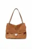 Bolso tote de piel de vaca mate de alta gama para mujer, gran capacidad, diseño simple con cierre de candado, bolso de hombro y axila de cuero genuino para ir al trabajo y viajar