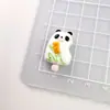 Accesorios de resina de rana de imitación comiendo y jugando, paleta de frutas, pegamento de crema, decoración para funda de teléfono móvil DIY, cuerda para pasador de pelo, flor para zapato