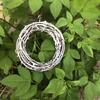 Anillo de Vid de Tierra Teñida Blanca, Círculo de Vid, Decoración de Jardín, Colgante de Pared de Múltiples Especificaciones Navideñas, Artesanías Pastoriles