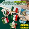 Atacado de Fábrica Bandeira Italiana Mapa Metal Insígnia Veneza Torre Inclinada de Pisa Ponto Turístico Adesivo de Telefone Personalização