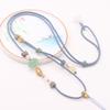 Cuerda de collar de jade y oro con hebilla de seguridad de jade, cordón para tarjeta de identificación, cuerda de collar tejida a mano fina, venta al por mayor