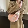 Bolsa Transversal Tendência Verão para Mulheres 2025 Nova Cor Fresca Color-Blocking Bolsa de Ombro Alto Valor Nicho Bolsa Bolinho