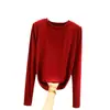 Camiseta Base de Modal Manga Larga para Mujer Corte Ajustado Ropa Interior Otoño Top Cuello Redondo Nuevo 2024 Primavera y Otoño Estilo Occidental