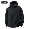 Jaqueta Casuais de Softshell com Capuz à Prova de Vento e Respirável para Primavera e Outono, para Caminhada ao Ar Livre e Trabalho, para Homens e Mulheres