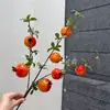 Materiales de Frutas y Flores: Granada Artificial, Caqui, Naranja, Manzana, Flores de Año Nuevo, Hortensia, Fruta de Granada al por Mayor