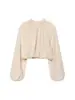Top de chifon transfronteiriço de comércio exterior com gola franzida e mangas bufantes com detalhe de amarração + saia longa de chifon de cintura alta com amarração lateral e barra completa